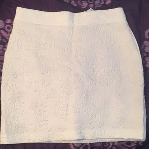 White mini skirt